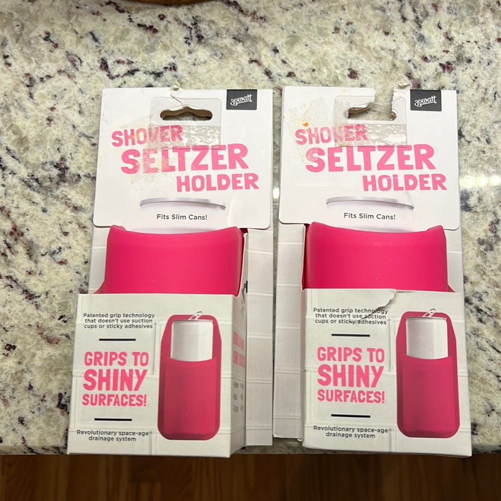 Bundle of two silicone shower beverage holder. NEW